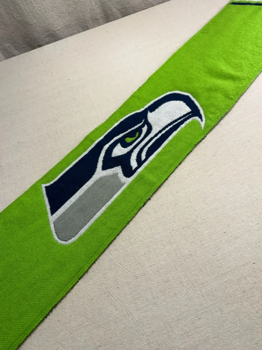 Seattle Seahawks x Safeway Knit Scarf - Lime Green & Navy